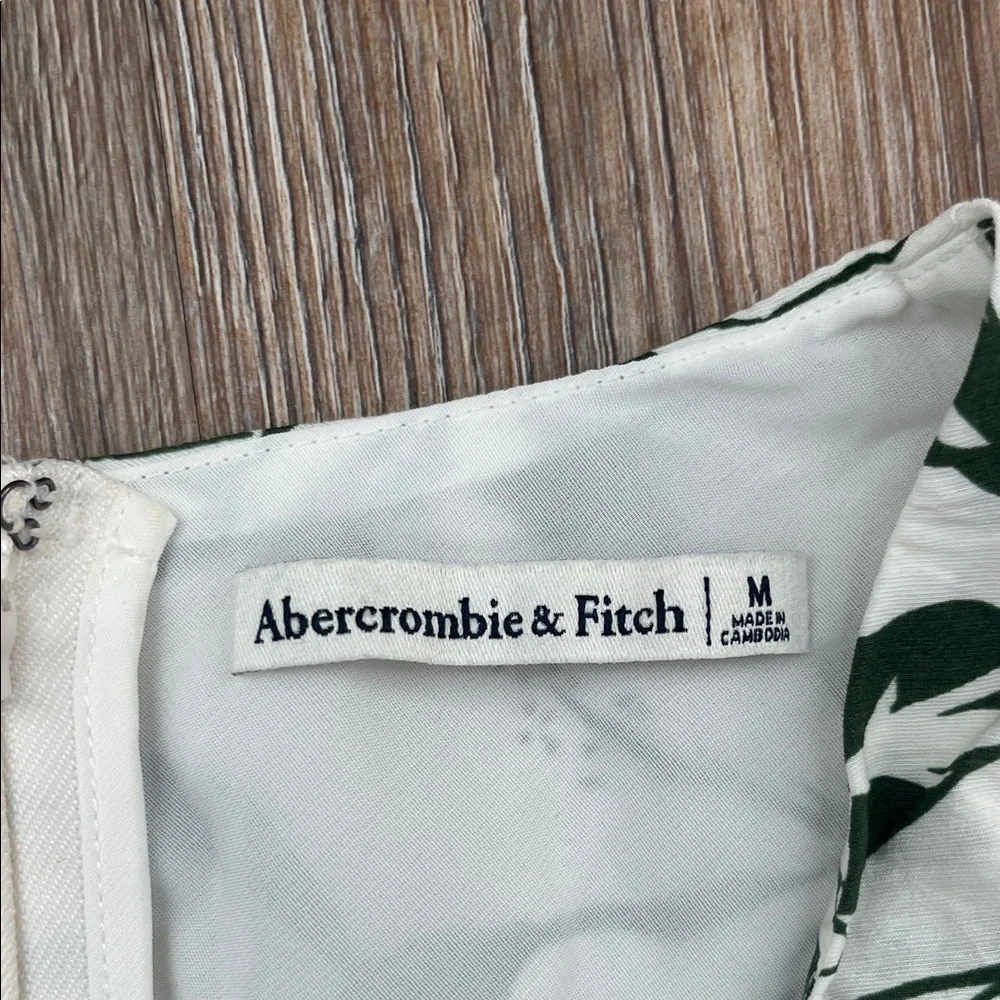 Abercrombie & Fitch Green and White Patterned Dress - Picture 2 of 3